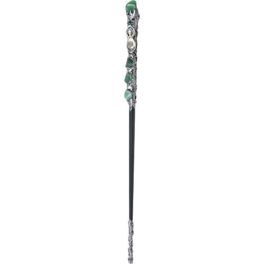 Magick Wand - Silver Spiral Goddess w/ Green Aventurine