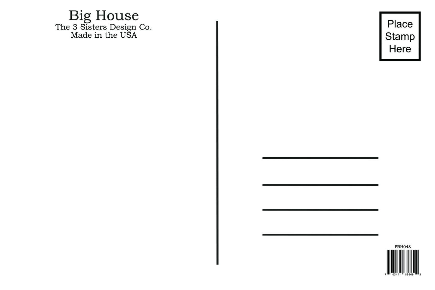 BIG HOUSE Postcards, Things may have gotten out a little...