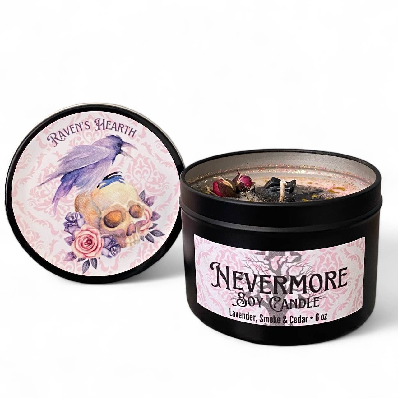 Nevermore Soy Candle | Lavender & Oud | Gothic | Vegan
