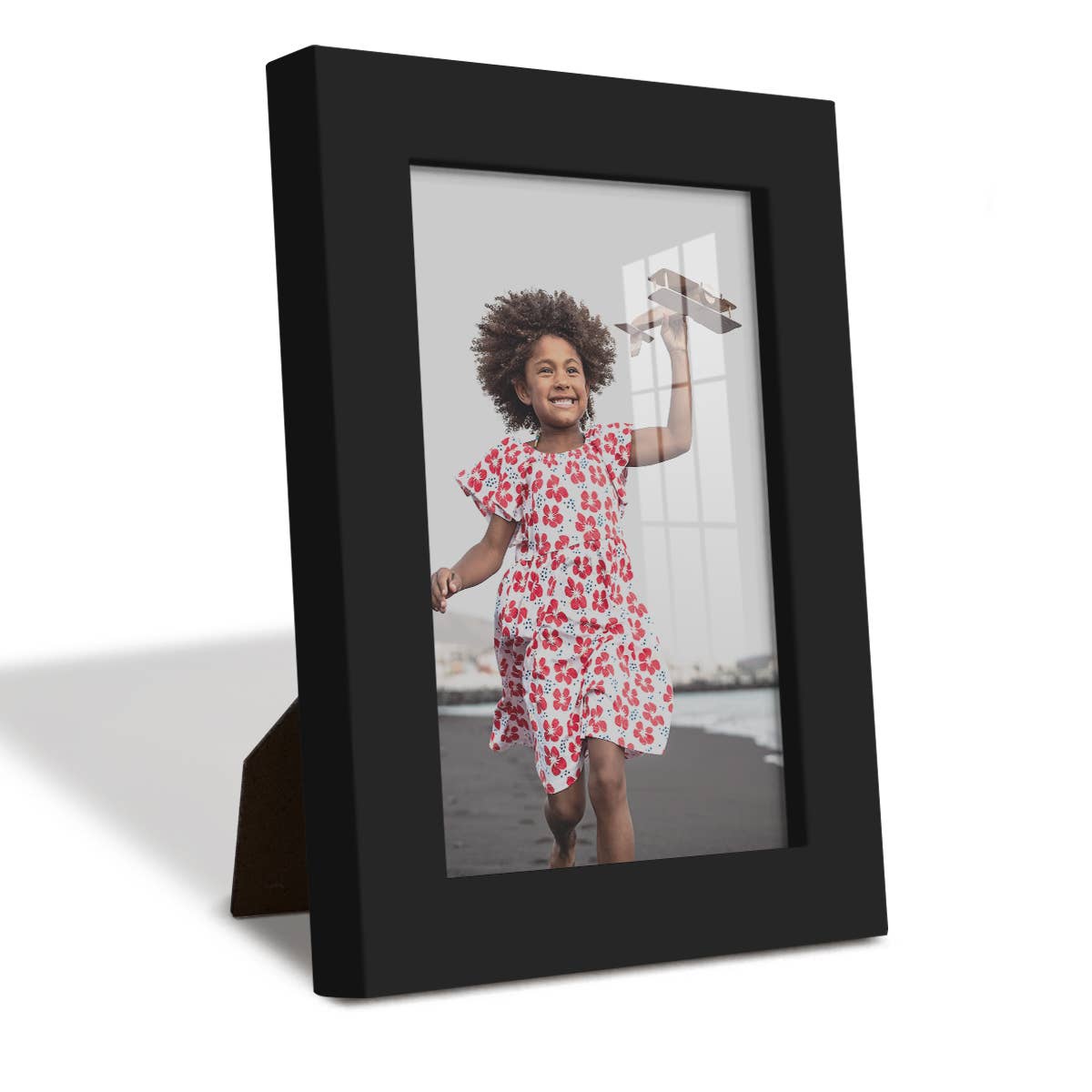 Photo Frame. Real Wood Modern Frame, Black