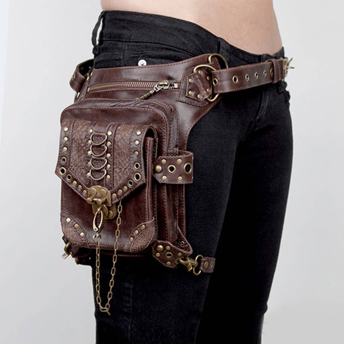 RETRO GOTHIC STEAMPUNK SHOULDER POCKET_CWAB0637