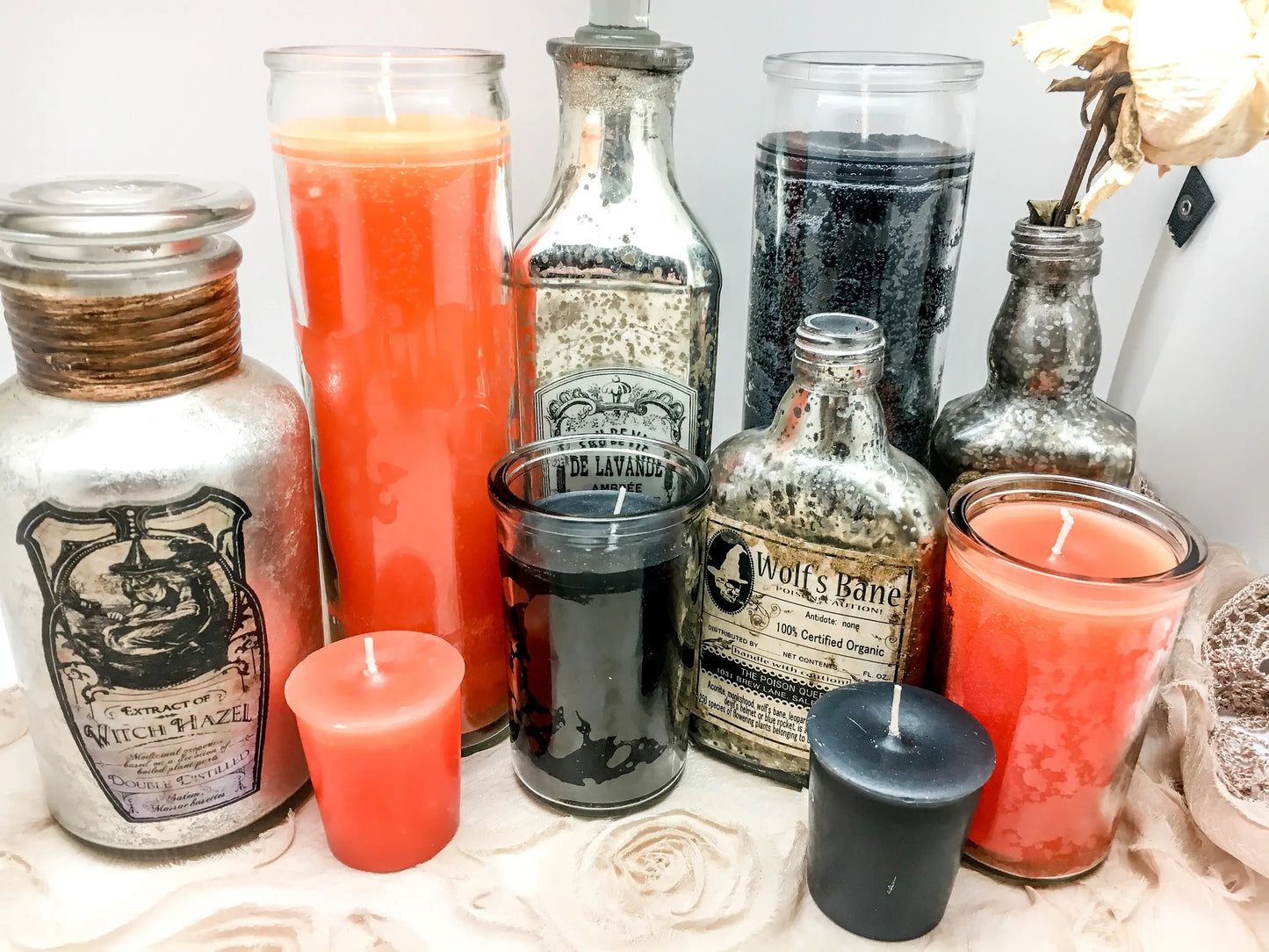 Black Votive Candle - protection, remove negativity