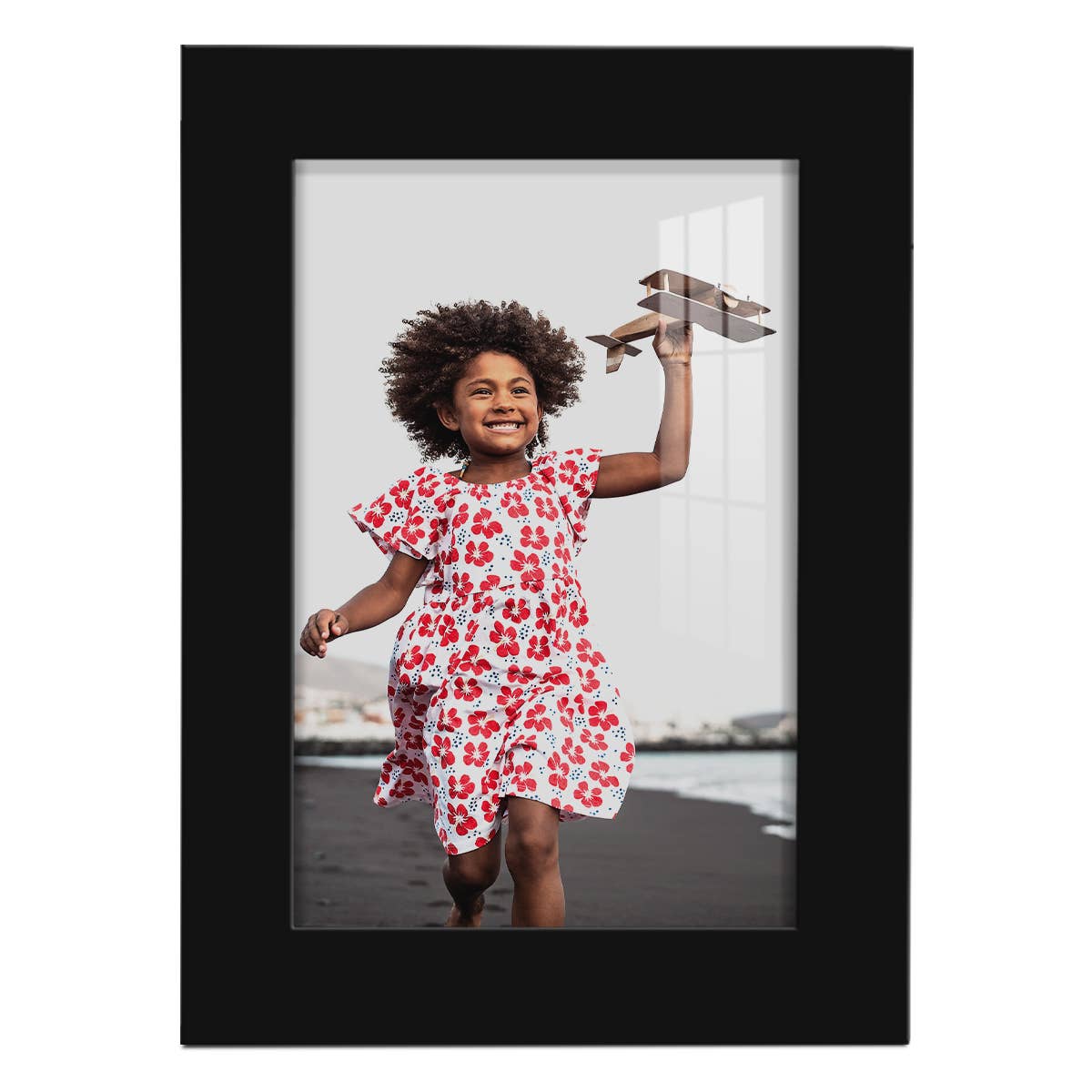Photo Frame. Real Wood Modern Frame, Black
