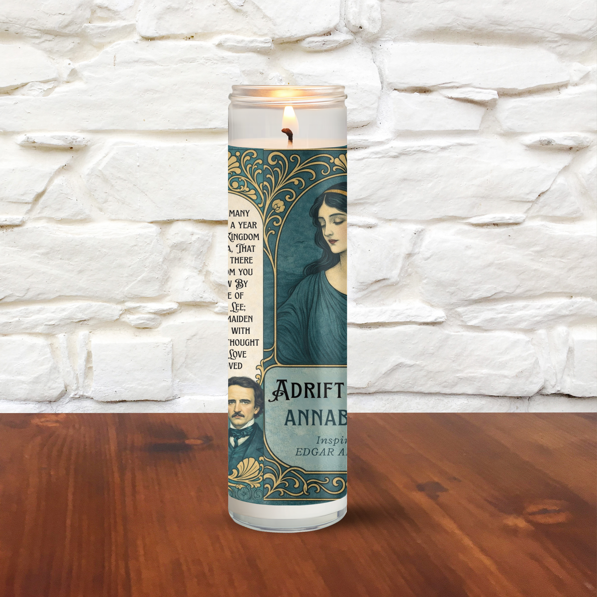 Edgar Allan Poe Annabel Lee Literary Handmade Scented Candle