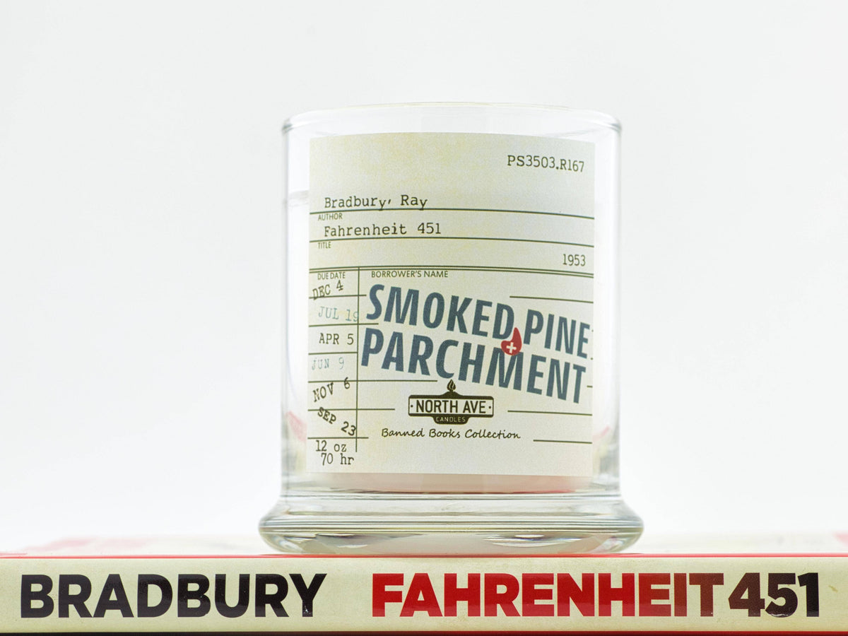 Banned Book Candle, Fahrenheit 451 / bookstore gift