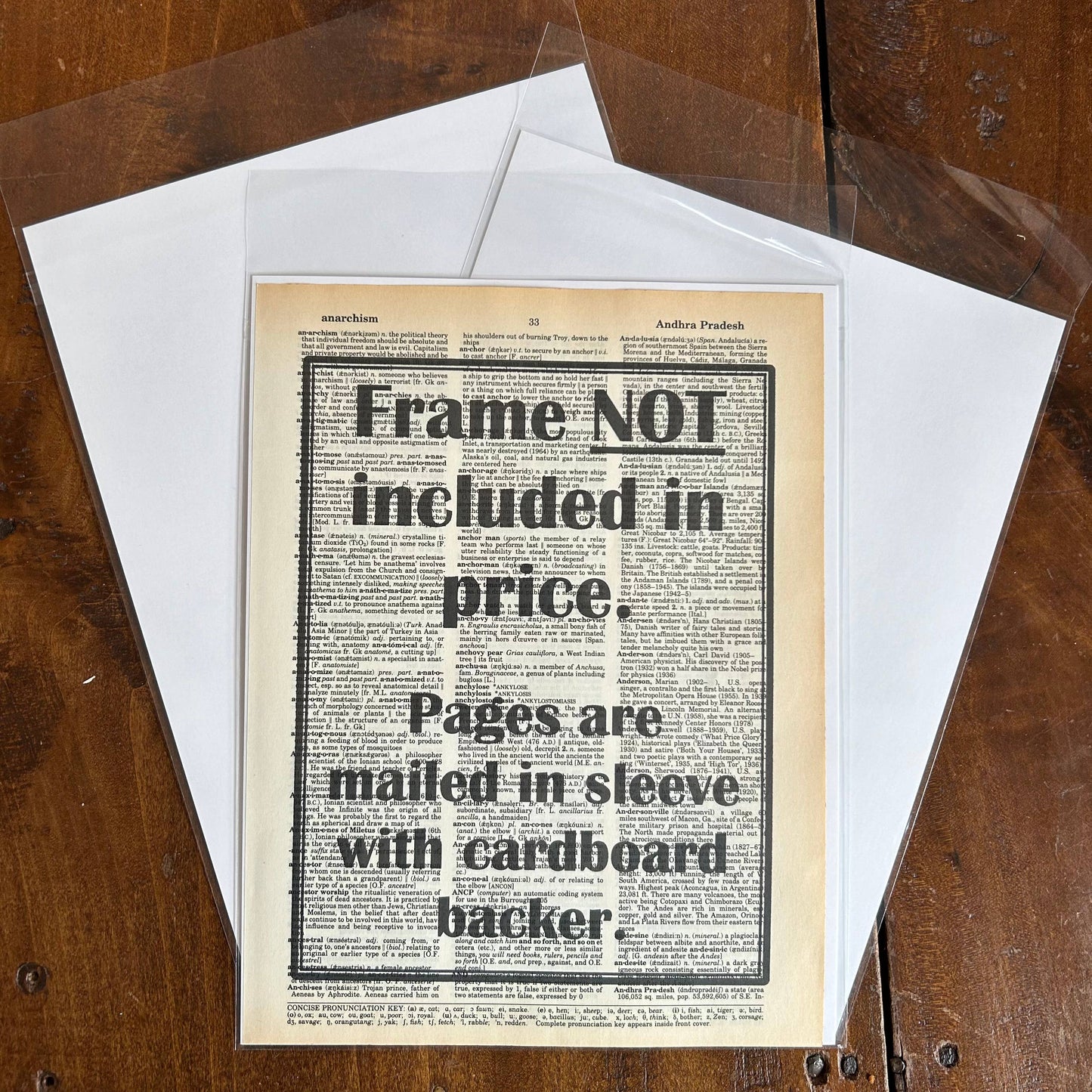 It begins with absence | Dictionary Print | Vintage Book Art