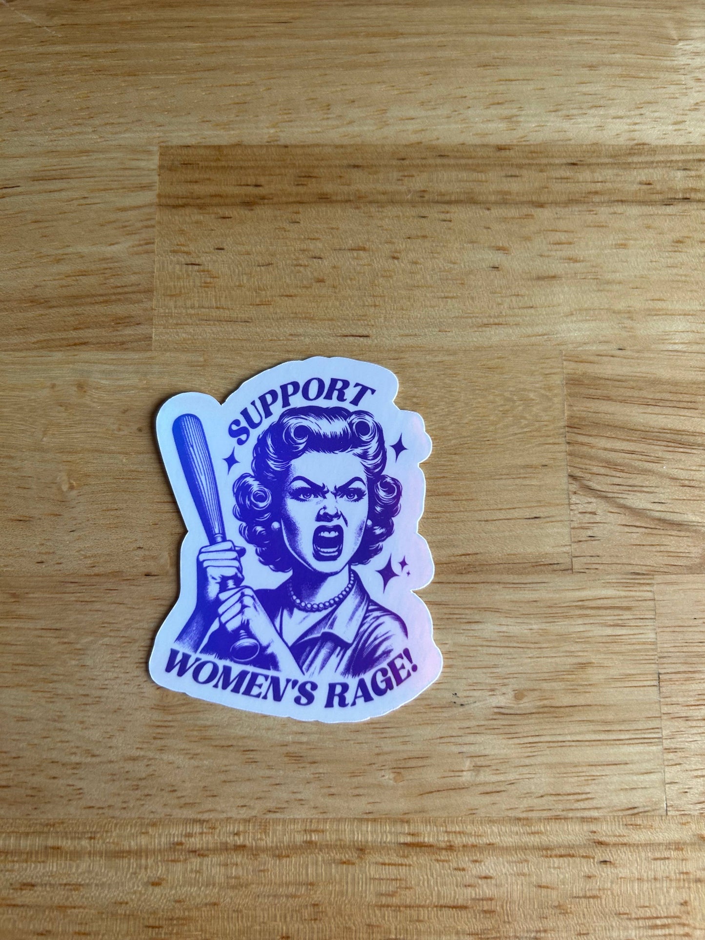 Funny Sticker "Support Women's Rage"