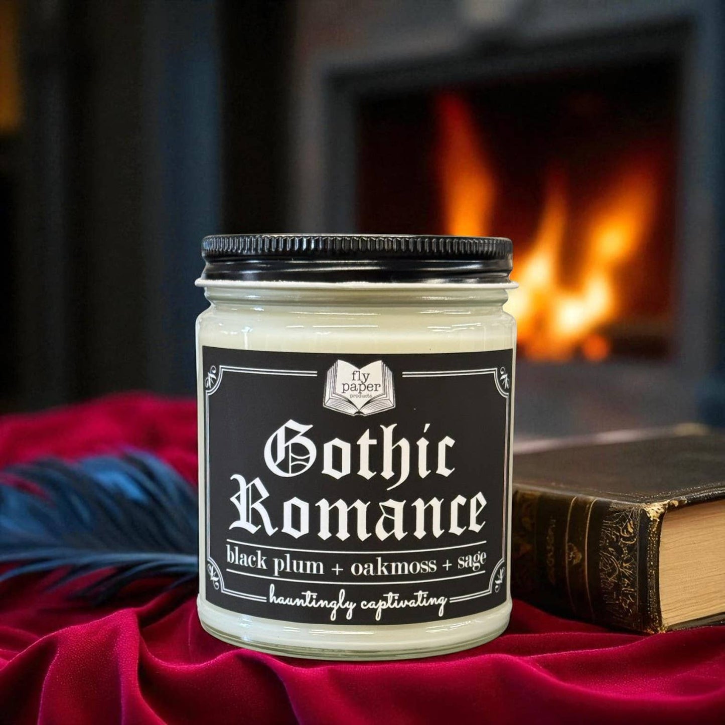 Gothic Romance 9oz Candle - Black Plum + Oakmoss + Sage