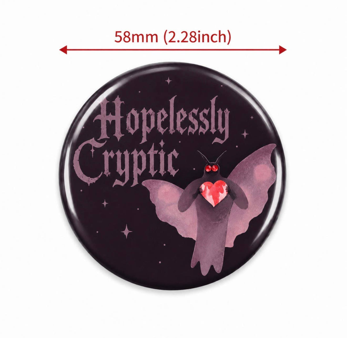 Mothman Hopelessly Cryptic Button