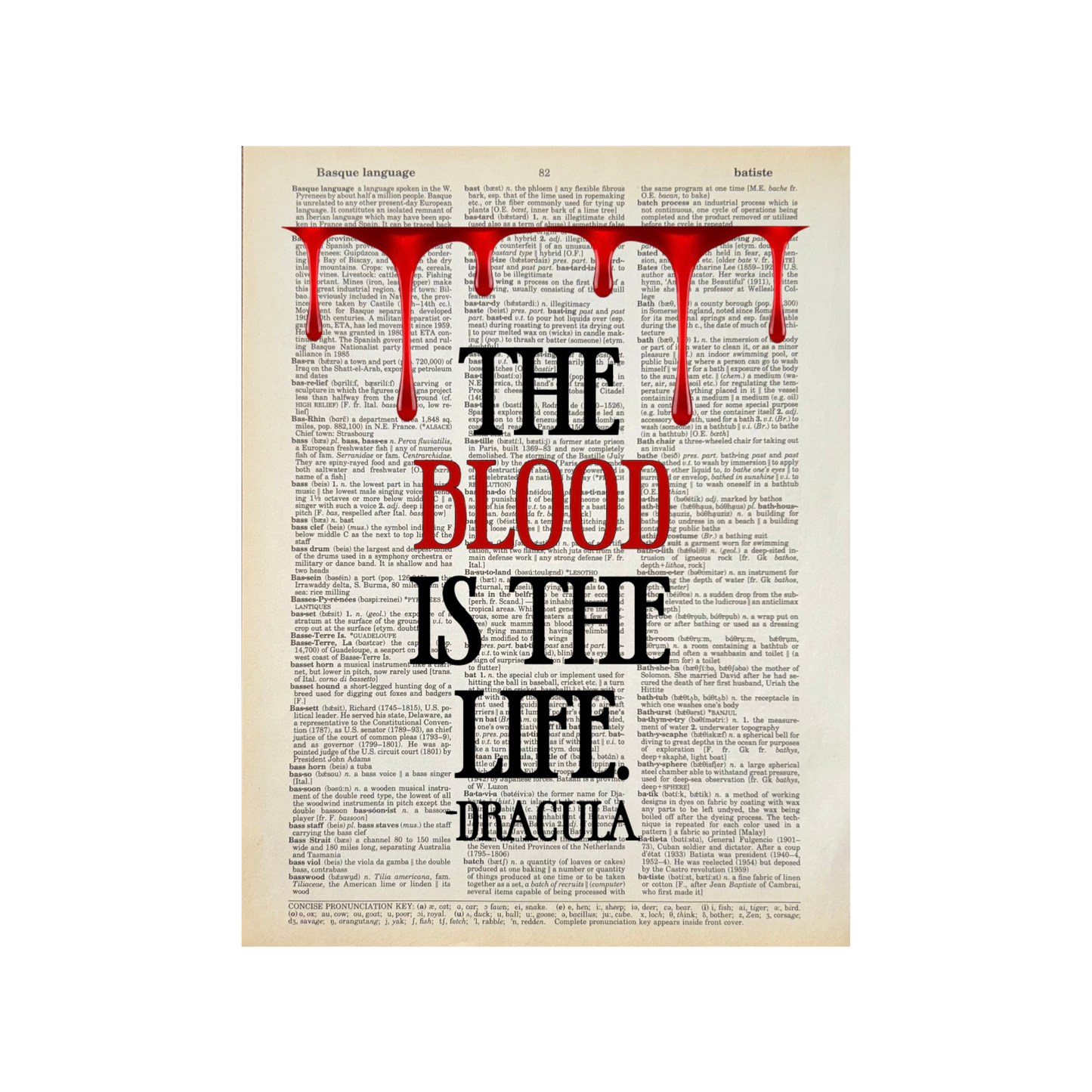 The blood is the life - Dracula | Vintage Book Art