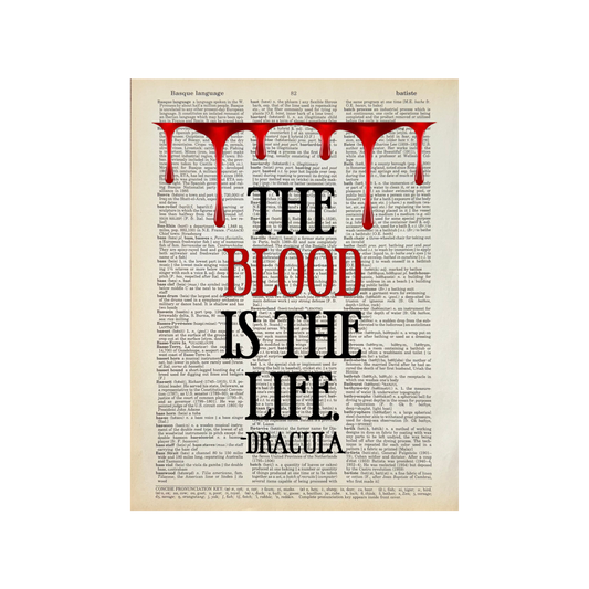 The blood is the life - Dracula | Vintage Book Art