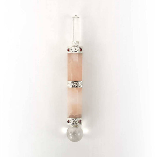 (PC) HEALING WAND - ROSE QUARTZ 5.5-6.5"