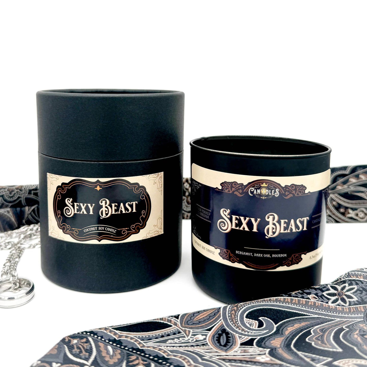 Masculine Gift Candle – Sexy Beast | Dark Oak & Bourbon