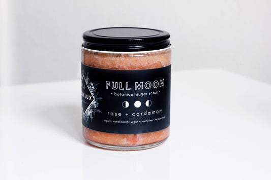FULL MOON // Rose + Cardamom Sugar Scrub