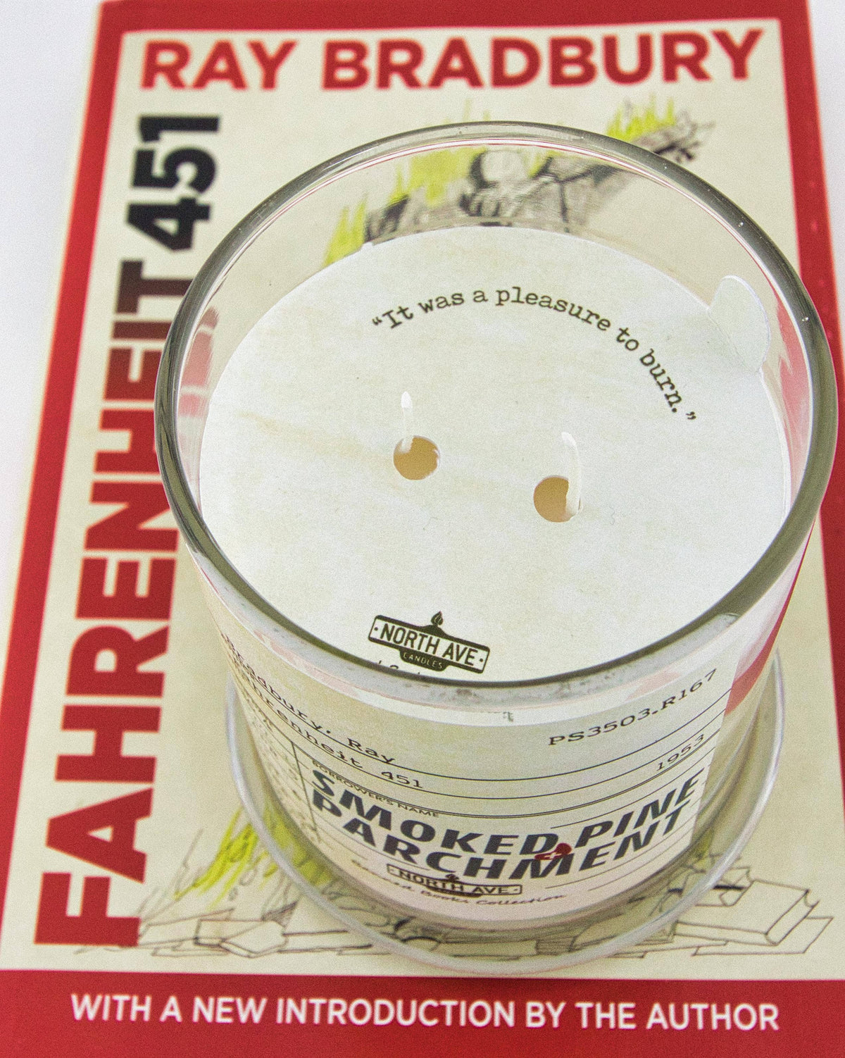 Banned Book Candle, Fahrenheit 451 / bookstore gift