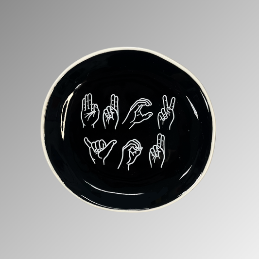 ASL Fuck You - Round Trinket Tray