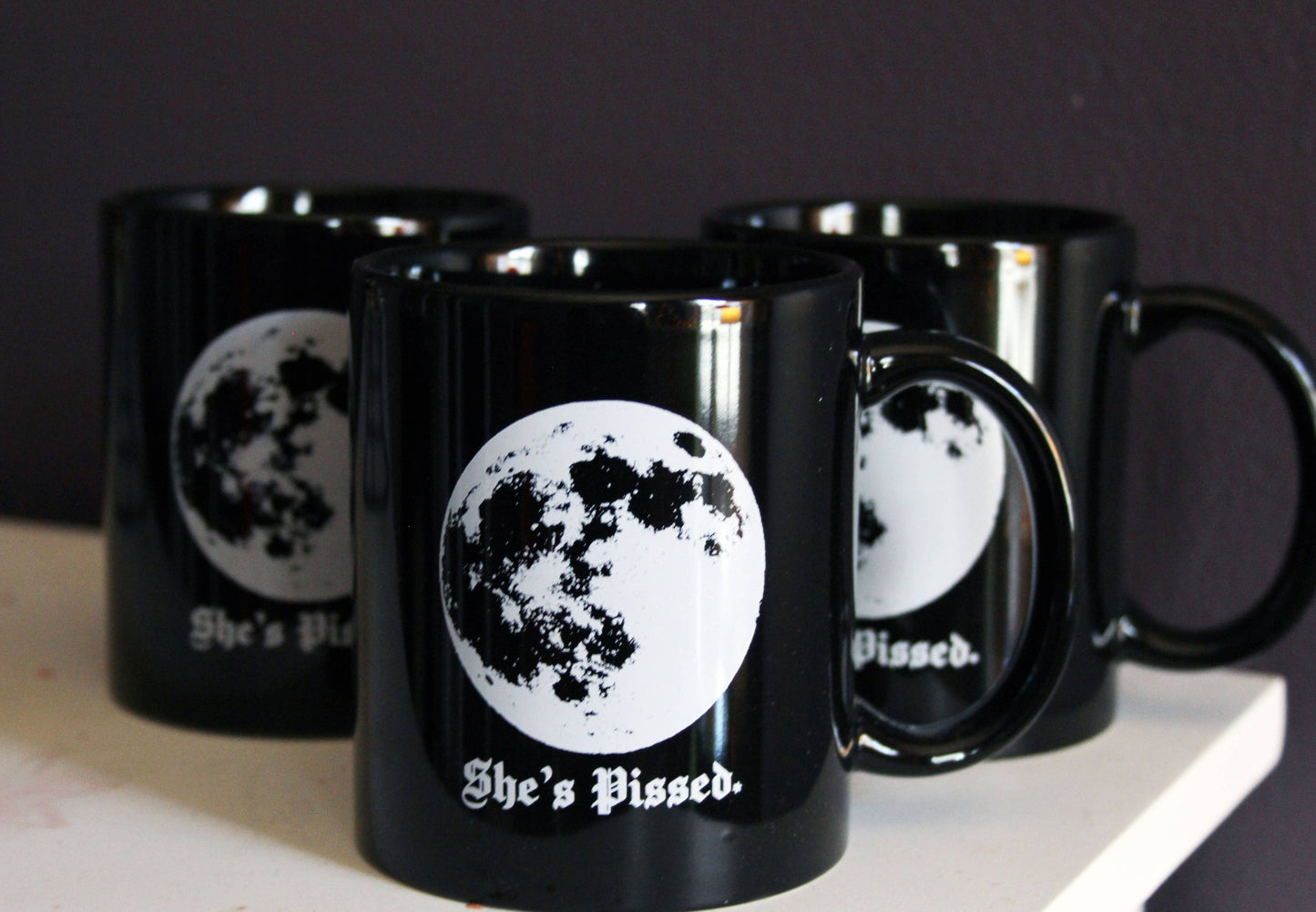 The Moon is Pissed Ceramic Mug