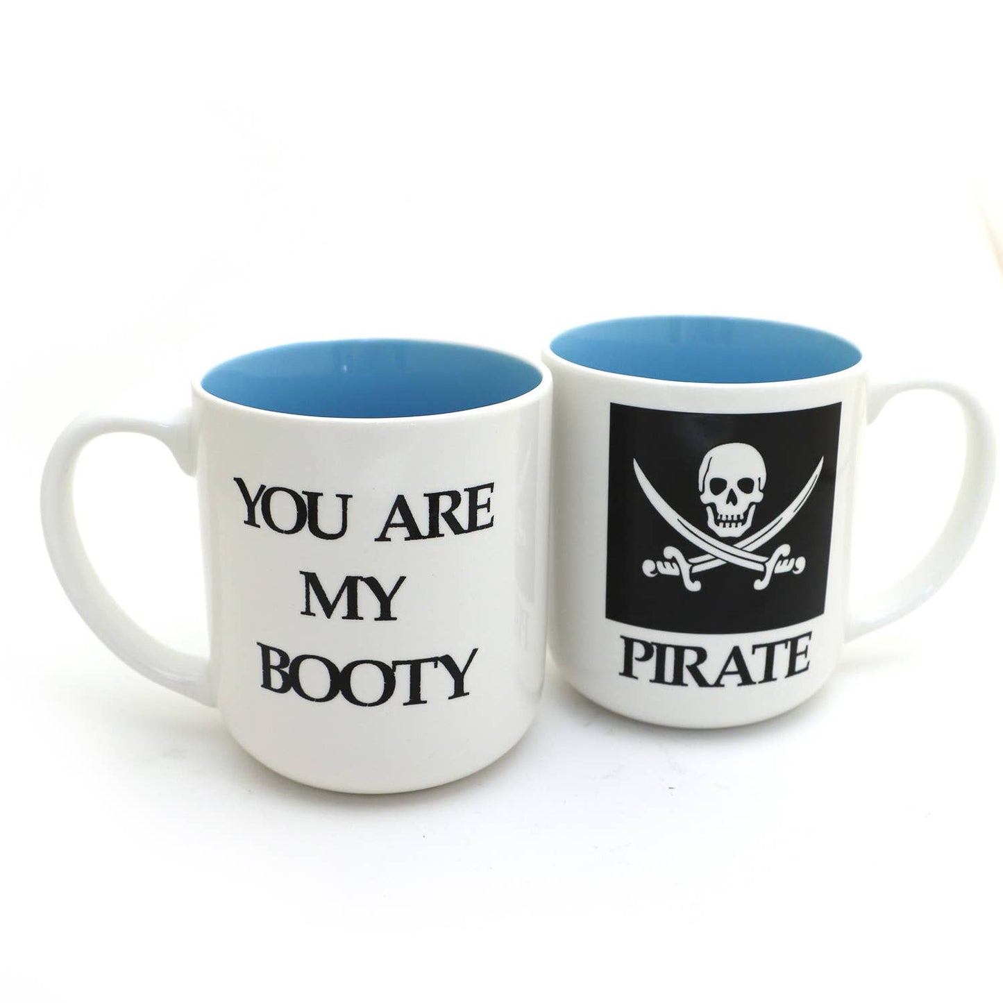 Pirate and Treasure Mug Set.  Beach Wedding gift 16oz