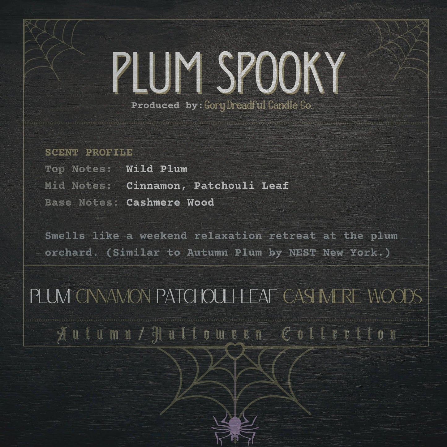Plum Spooky Sizzling Room Salt Crystal Potpourri