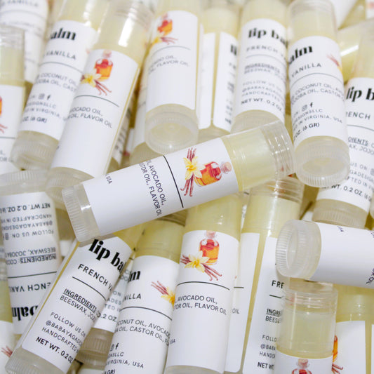 French Vanilla Lip Balm, Natural Chapstick Lips Smacker