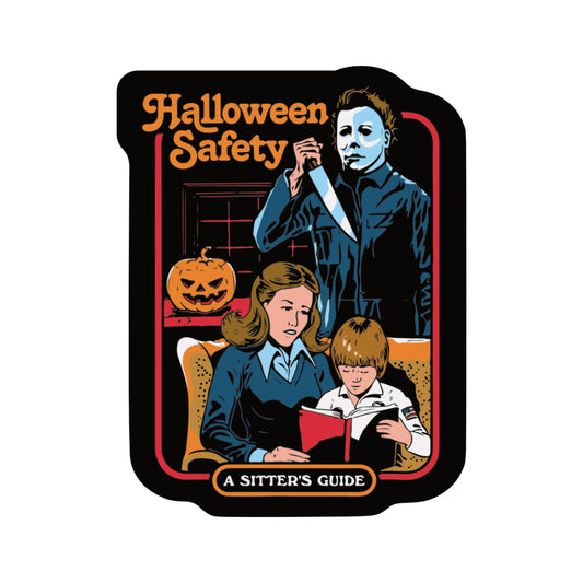 Halloween Retro Horror Safety High Quality Vinyl Sticker