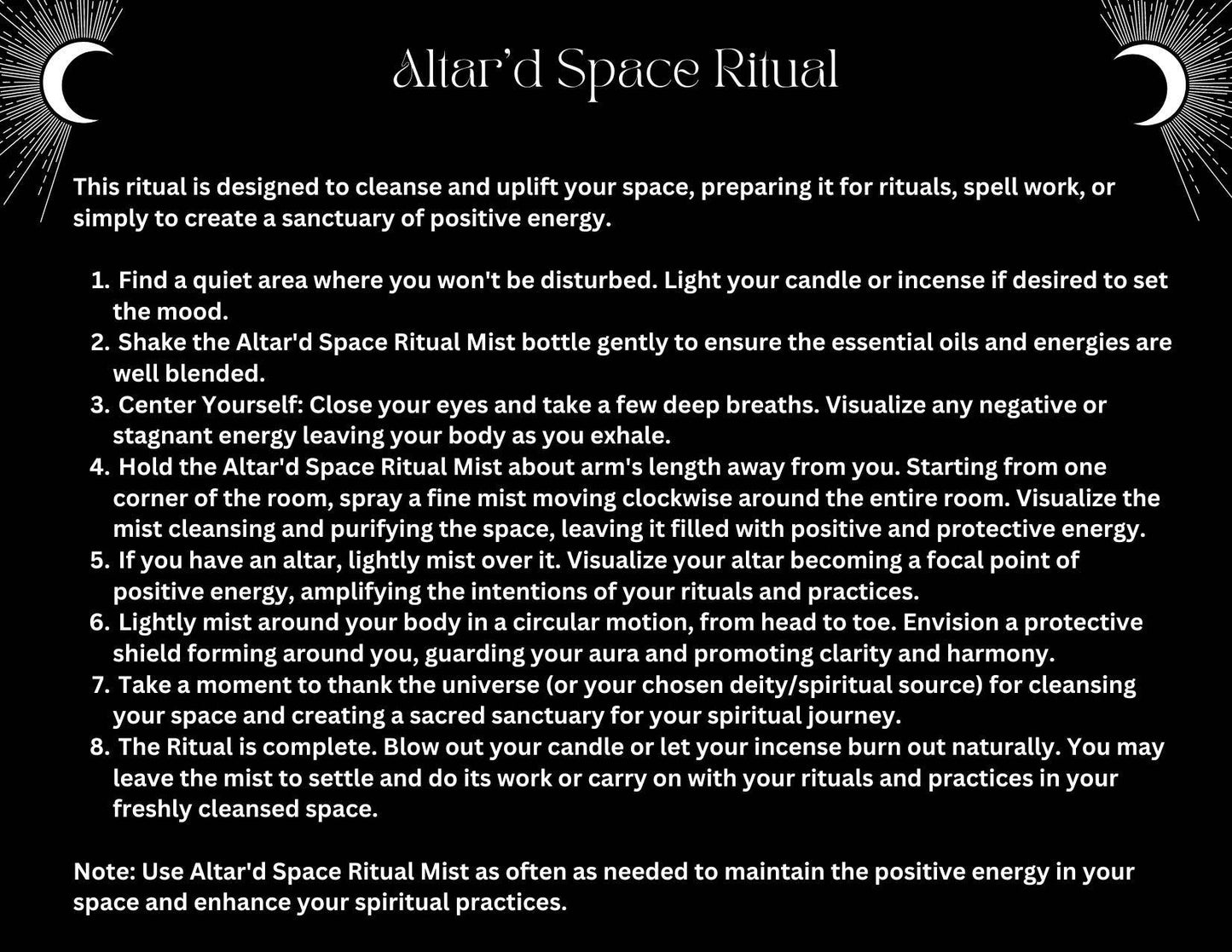 Altar’d Space Ritual Room Spray