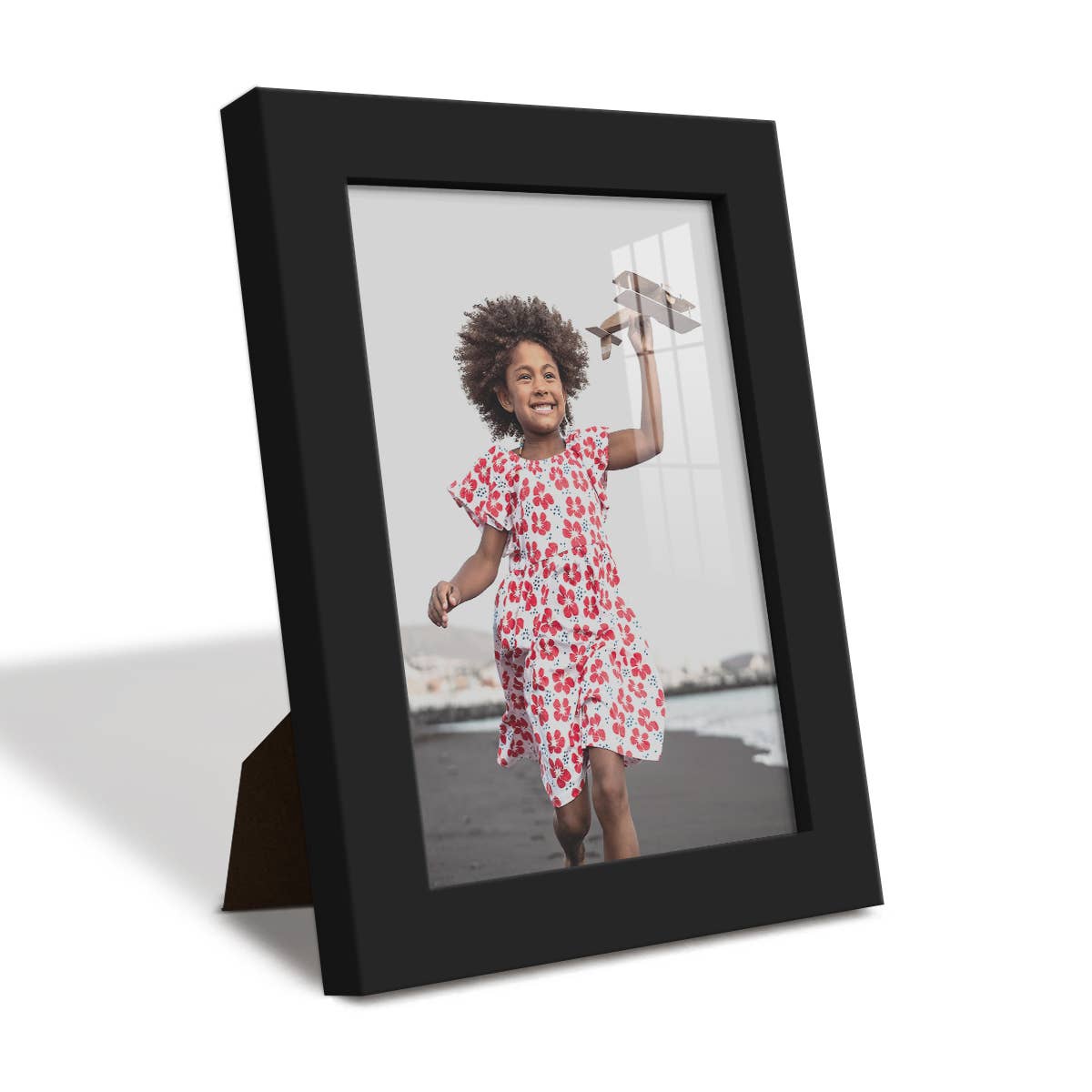 Photo Frame. Real Wood Modern Frame, Black