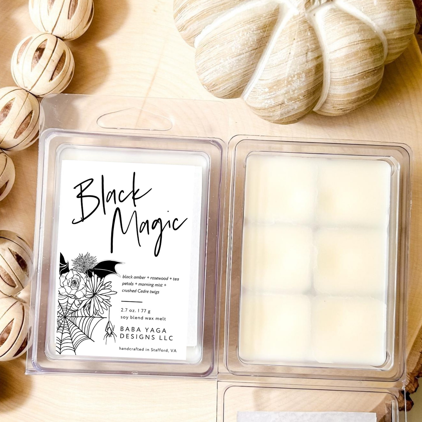 Black Magic Soy Wax Melts Witchy Spiritual Autumn Fall Scent
